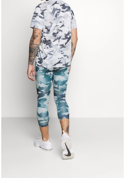 Nike Pro 3/4 Camo Printed Erkek Compression Tayt Spor Erkek Tayt Cz1229-019 Yeşil