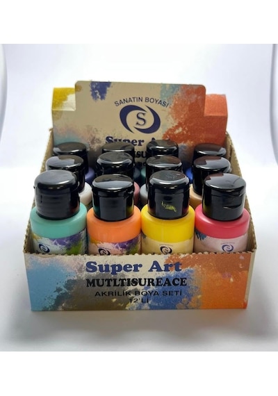 Ayrex Superart Akrilik Boya Seti 12'li 12x50 Ml Genel