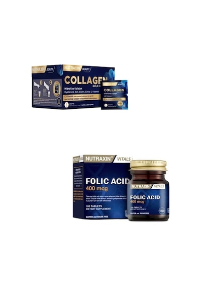 Collagen 30 Saşe 10000 Mg + Folik Asit Takviyesi 400 Mcg 100 Tablet