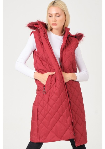 Z6718 Dewberry Bayan Yelek-açık Bordo Açık Bordo
