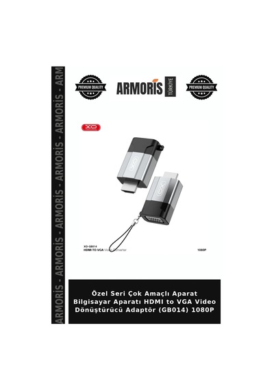 Özel Seri Çok Amaçlı Aparat Bilgisayar Aparatı Hdmı To Vga Video Dönüştürücü Adaptör Gb014 1080p