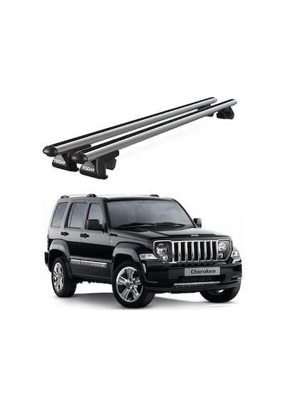 Venüs Jeep Cherokee Kk 2008-2014 Uyumlu Gri Ara Atkı Port Bagaj Tavan Barı