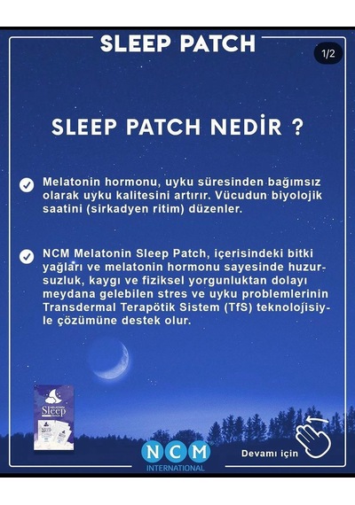 Sleep Uyku Destek Bitkisel Takviye 3mg , Lavanta Yağı, Gül Yağı 60 Günlük