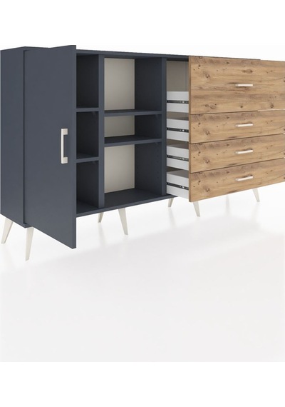 Arges Konsol 4 Raflı 4 Çekmeceli Tek Kapaklı 176x30x99 Antrasit-antrasit/çam Antrasıt/atlas Çam - Antrasıt Arges Konsol 4 Raflı 4 Çekmeceli Tek Kapaklı 176x30x99 Antrasit-antrasit/çam Antrasıt/atlas Çam - Antrasıt