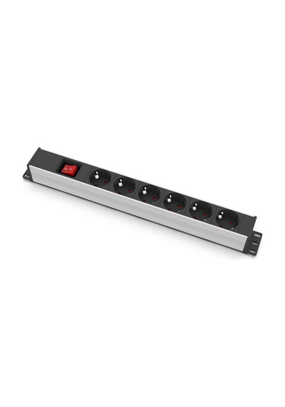 Tem 1u Pdu 19'' Anahtarlı 6'lı Rack Tipi Grup Priz