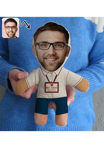 Bk Gift Kişiye Özel Erkek Öğretmen Bebek Yastık & Kupa Bardak & Mum & Notluk -4, Öğretmenler Günü, Öğretmene Hediye