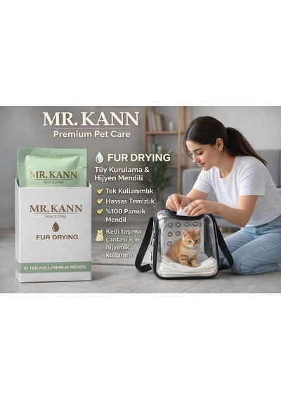 Mr.kann Kedi & Köpek Hijyen Bakım Mendili Mr.kann