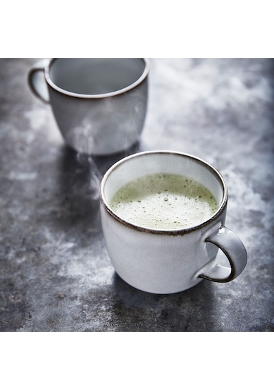 Ikea Gladelıg Seramik Kupa 8 Cm 370 Ml Krem - Gri 1 Parça Çok Renkli