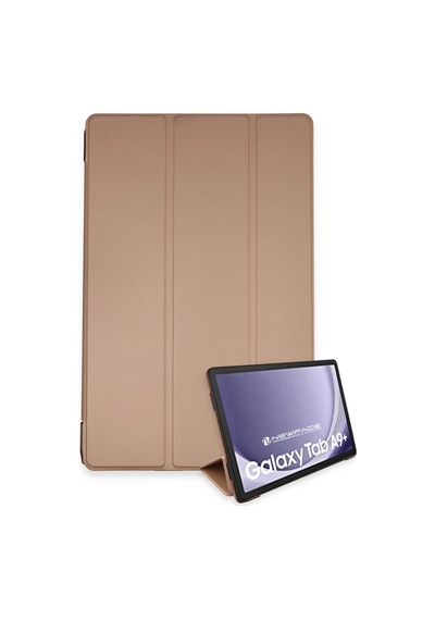 Samsung Galaxy Tab A9 Plus Uyumlu Kılıf Tablet Smart Kılıf - Rose Gold Diğer