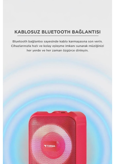 Özel Üretim Oda Salon Kablosuz Bluetooth Hoparlör D13 Kırmızı