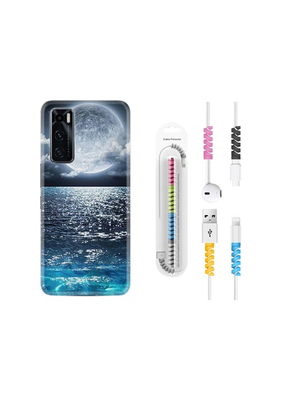 Vivo Y70 Kılıf Kablo Koruyuculu Great Moon 1301
