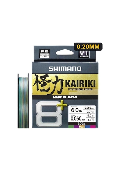 Shimano Kairiki 8+ 300m Multi Clour Örgü İp Misina 0.20mm