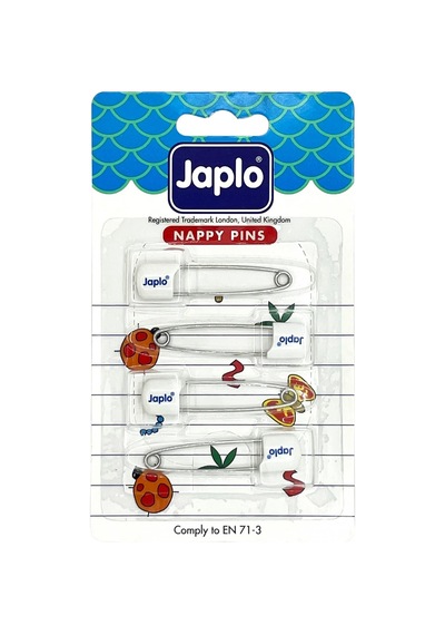Japlo Emniyetli Çengelli İğne 4'lü - Beyaz Beyaz - Gri