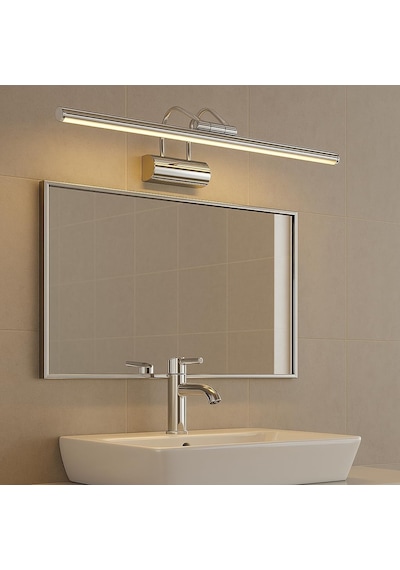 Sekatech Krom Kasa Led Flüt Aplik / 6w / 3200k Gün Işığı / 35cm / Duvar Tipi Ayna/tablo/resim/banyo Üstü Dekorat Genel