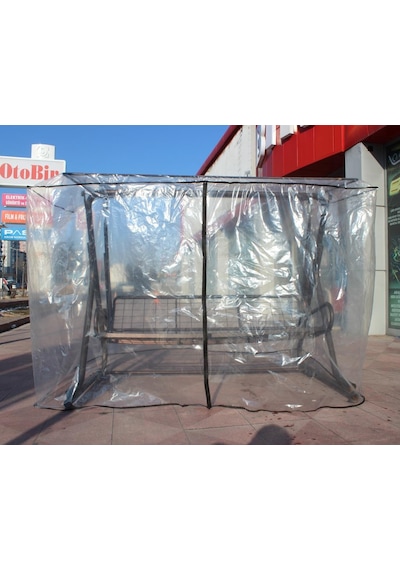 Otobirotoaksesuar Salıncak Koruma Örtüsü Kılıfı Bahçe Salıncak Kılıfı 220X120X150 Şeffaf