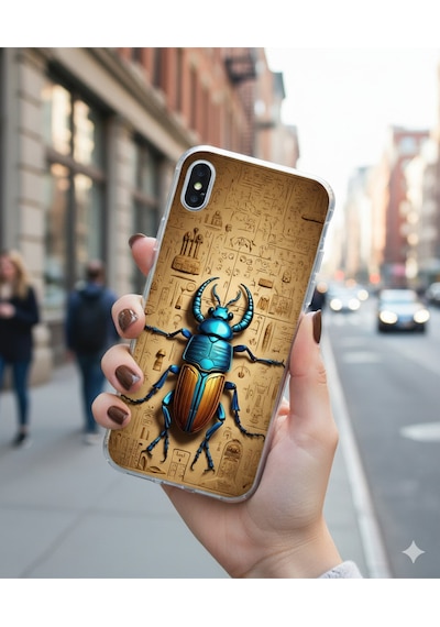 Samsung Galaxy A73 Uyumlu Şeffaf Kılıf Antik Mısır 3 Tasarımlı