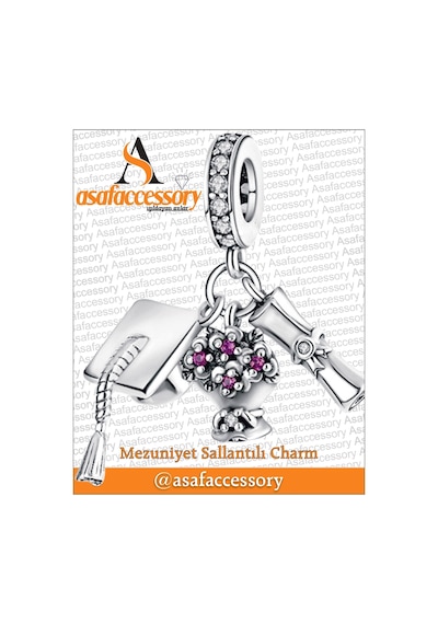 Mezuniyet Sallantılı Charm Gümüş