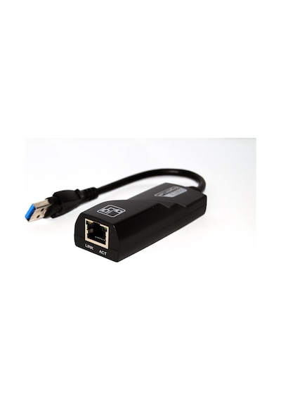Beek USB 3.0 Gigabit Ethernet Adaptörü, 1 x 10/100/1000 RJ45 Dişi Yuva, USB-A Erkek Konnektör  (bilgisayar bağlantısı için), kablo uzunluğu 20 cm, siy