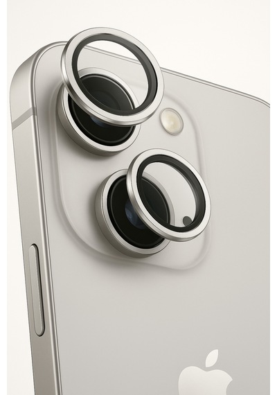 Apple Uyumlu iPhone 14/14 Plus Kamera Lens Koruyucu Black/silver Yüksek Çözünürlüklü-parlak-güçlü Silver