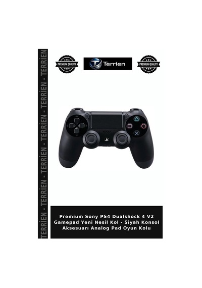 Premium Sony Ps4 Dualshock 4 V2 Gamepad Yeni Nesil Kol - Siyah Konsol Aksesuarı Analog Pad Oyun Kolu