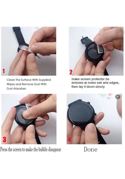 Microcase Huawei Watch Fit 4 Pro İçin Tam Kaplayan Kavisli Ekran Koruyucu 3d Pet Film - Siyah Al3385