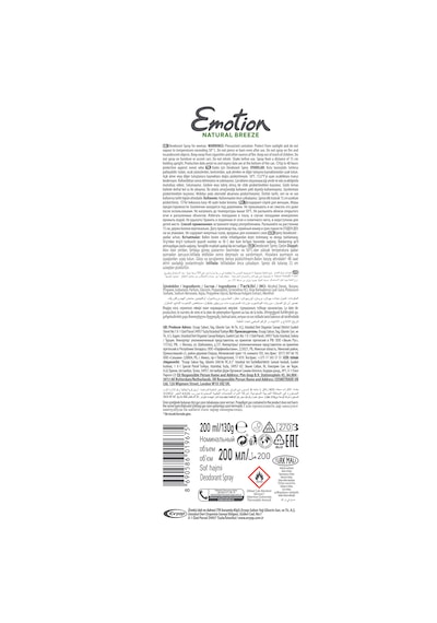 Emotion Natural Breeze Kadın Sprey Deodorant 3 x 200 ML