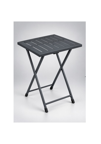 Katlanır Metal Balkon Bahçe Bistro Masa 50x50 Cm Kare Masa 75 Cm Füme 1649