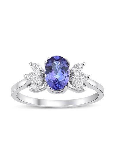 Lotus Çiçeği Tanzanite Tektaş Pırlanta Yüzük