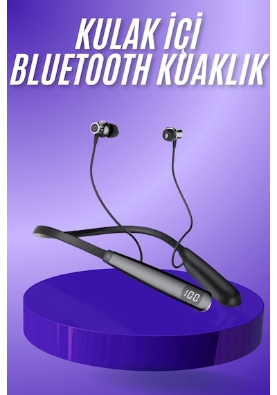 Bluetooth Kulaklık Şarj Göstergeli 100 Saat Şarj Kapasiteli Sporcu Kulaklık