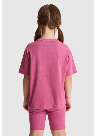 U.S. Polo Assn. Kız Çocuk Fuşya Tişört 50325688-vr023 Fusya