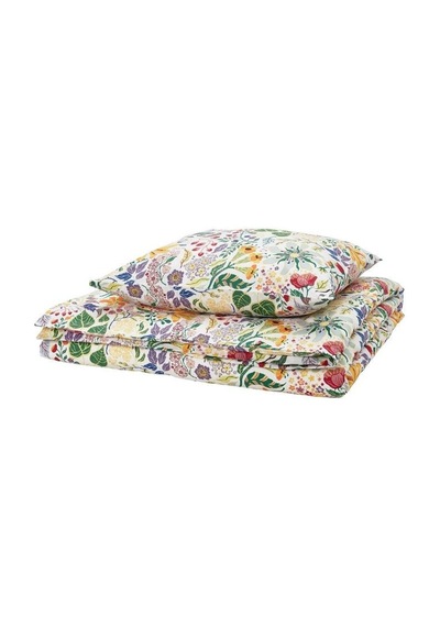 Ikea Strandlummer Tek Kişilik Nevresim Takımı 150 X 200 Cm Lacivert - Beyaz - Yeşil - Turuncu Çok Renkli