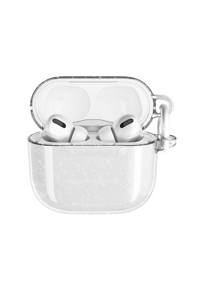 Apple AirPods Uyumlu 4 Zore Allstar Airbag 32 Parlayan Simli Saydam Renkli Kılıf Şeffaf