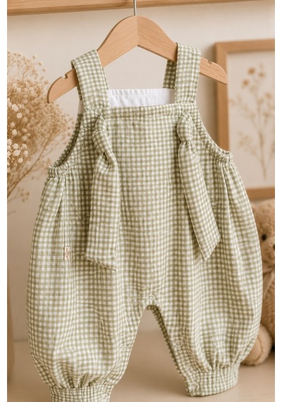 Mnk Baby & Kids Bebek Pötikare Desenli %100 Pamuk Tulum M00848 Yesil