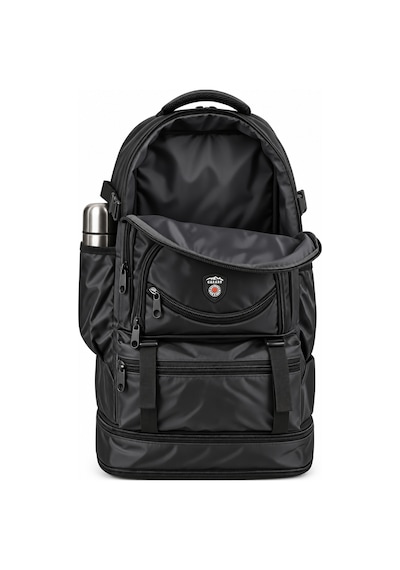 Dodomar Cakard Siyah 60 L Körüklü Dağcı Sırt Çantası Outdoor Trekking 63x37x21 Cm Desenli