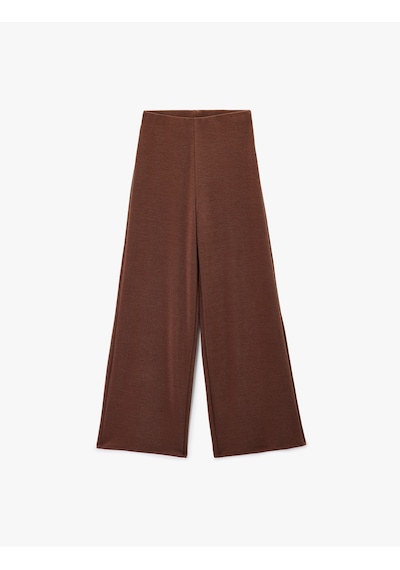 Koton Yüksek Bel Geniş Paça Pantolon Kahverengi 6wak40103ek Kahve Koton Yüksek Bel Geniş Paça Pantolon Kahverengi 6wak40103ek Kahve