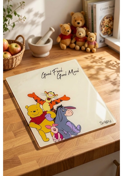 Snippy Pooh - Cam Kesme Tahtası Cam Kesim Panosu Dekoratf Cam Kesim Tablası 29 X 34 Cm Çok Renkli