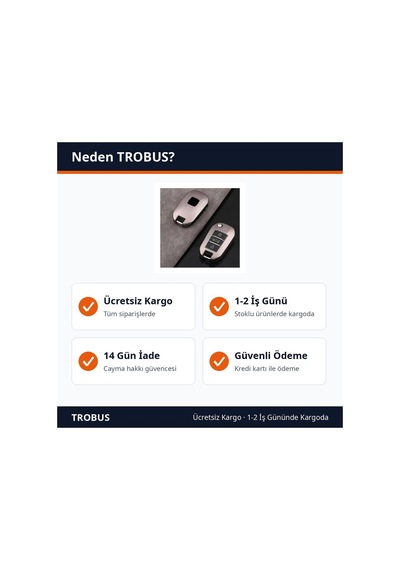 Trobus Peugeot 301 Uyumlu Oto Anahtar Kılıfı Katlanır 3 Buton Gri