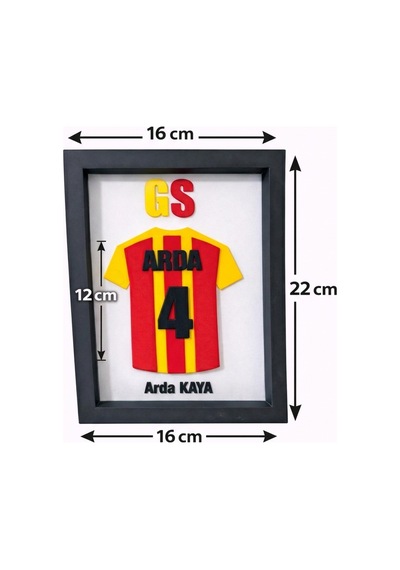 Kişiye Özel Taraftar Forma Tablo İsimli Ve Numaralı 3d Baskı Çerçeveli Taraftar Hediyesi