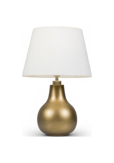 Vera Krem Başlıklı Eskitme Gold Modern Abajur Eskitme Altın