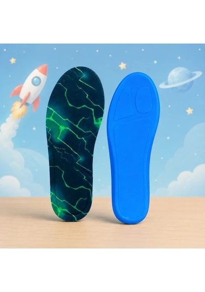 Black Flex Volt Storm Memory Foam Darbe Emici Digital Baskılı Hafızalı Çocuk İç Tabanlık