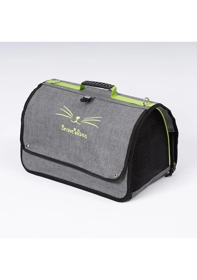 Reyo Brave Paws Flybag Plastik Yırtılmaz Fileli Kedi Ve Köpek Taşıma Çantası Seyahat Çantası Gri 45x25x26cm