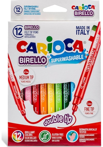 Carioca Birello Çift Taraflı Keçeli Kalem 12'li