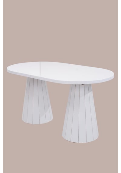 Bohem Açılır Mdf Lak Panel Yemek Masası 90x160cm Beyaz