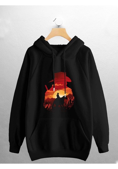 Macklin Unisex Kadın Erkek Red Dead Redemption 2 Rdr Baskılı Sweatshirt Siyah Mck0812 Siyah