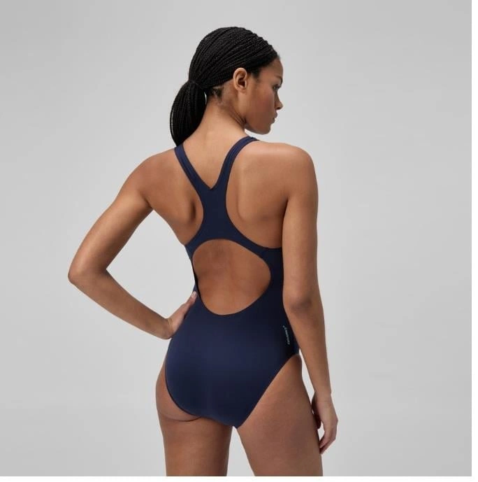 Speedo Medalist Printed Kadın Yüzücü Mayosu Mavi