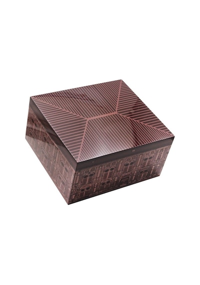 Lafuli Kahverengi Tek Katlı Desenli Humidor Puro Kutusu Rd09