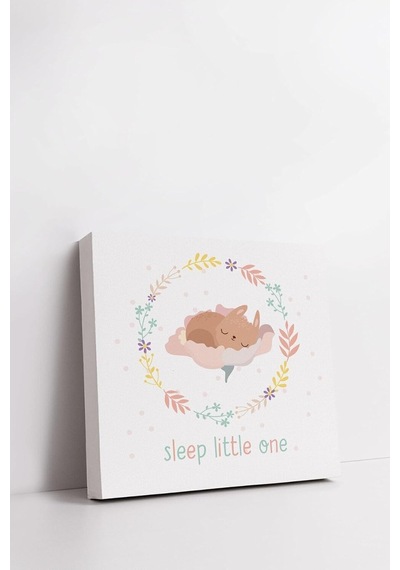 Sleep Little One Bebek Odasına Özel Kanvas Tablo 25x25 Cm
