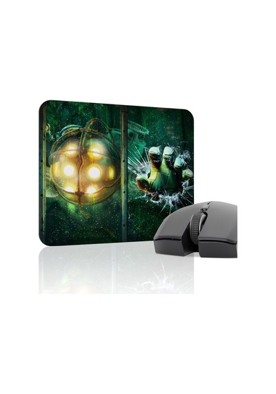 Bioshock Kaymaz Dikişli Kauçuk Oyuncu Mousepad V5 - 22x18 Gaming Mouse Pad Fare Altlığı
