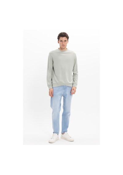 Tudors Erkek Standart Fit Normal Kesim Uzun Kollu Ekstra Soft Modal Kumaş Bisiklet Yaka Yeşil Sweatshirt-50211