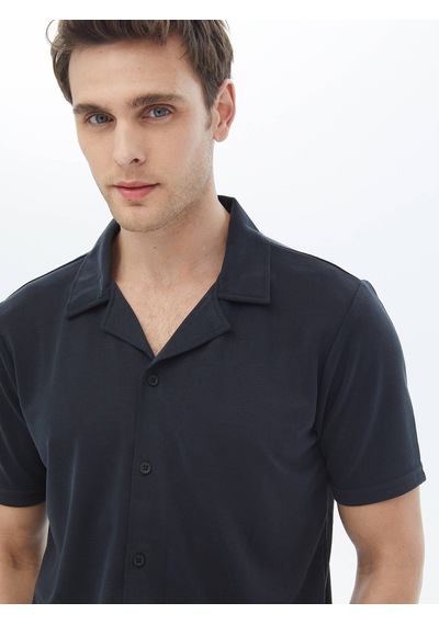 Kip Lacivert Regular Fit Casual Tişört Lacivert